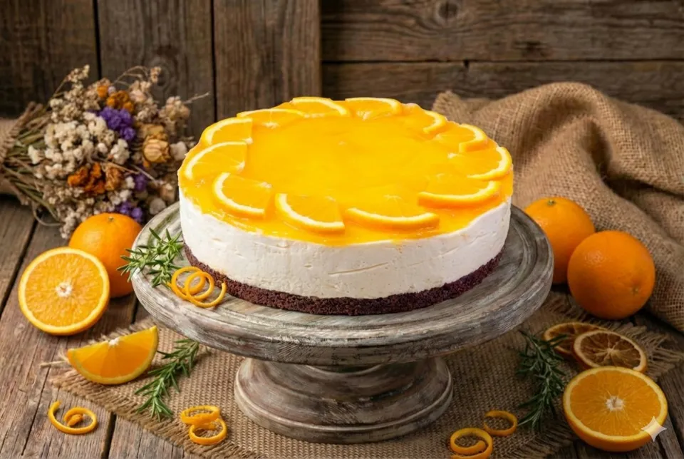 Pomerančový cheesecake
