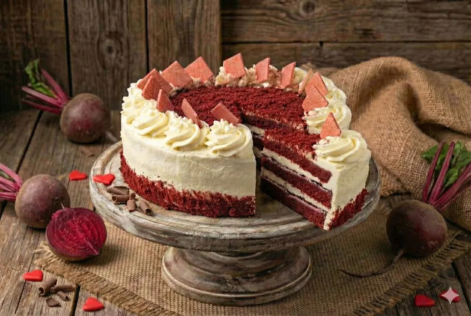 Red velvet dort – detail